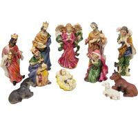 ToCi Coffret de 11 Figurines de la Nativité de Noël (jusqu'à 10 cm) au Design Classique pour Les décorations de Noël de la crèche