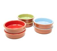 ToCi Lot de 6 casseroles colorées | Bol de casserole de 175 ml | Plats de dessert méditerranéens en argile d'Espagne