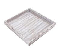 ToCi Plateau décoratif en bois au look shabby chic vintage - Plateau carré en bois 30 x 30 cm - Bol décoratif et plateau de service au look usé pour bougies et décoration