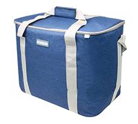 ToCi Sac isotherme 36 litres - Sac isotherme - Récipient isotherme pliable pour pique-nique, camping, vacances, randonnée et barbecue - Alternative à la glacière Gris/bleu