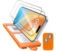TOCOL 2 Pièces Verre Trempé pour iPhone 15 avec Protection Objectif, Dépoussiérage Automatique, Sans Bulles, 9H Couverture Complète Protection, Coques de Téléphone Compatibles, Transparent