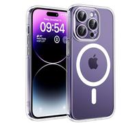 TOCOL Coque Magnétique pour iPhone 14 Pro Max 6,7 Pouces, Compatible avec MagSafe, Pas Facile à Jaunir, Protection de l'objectif améliorée, Fine Antichoc, Transparent