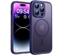 TOCOL Coque pour iPhone 14 Pro Max, Compatible avec MagSafe, Violet | Anneau Magnétique Intégré, Protection de l'objectif Améliorée, Résistant aux Rayures, Case Dos Mat Translucide Fine Antichoc