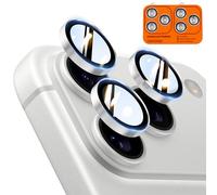 TOCOL Lot de 2 protections d'objectif d'appareil photo pour iPhone 17 Pro Max/iPhone 17 Pro, protections individuelles en verre trempé, anti-rayures, installation facile, mode prise de vue nocturne