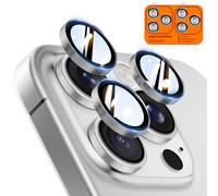 TOCOL Protection Camera pour iPhone 14 Pro Max, iPhone 14 Pro, Résistant aux Rayures, Antichoc, Anti-Buée, Installation Facile, Verre Trempé HD Protections d'Objectif, Gris