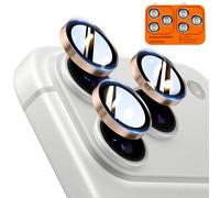 TOCOL Protection Camera pour iPhone 17 Pro Max, iPhone 17 Pro, Résistant aux Rayures, Antichoc, Anti-Buée, Installation Facile, Verre Trempé HD Protections d'Objectif, Or Rose