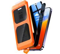 TOCOL Verre Trempé Anti Espion pour iPhone 14 Pro, Véritable Anti-Espion à 25°, Dépoussiérage Automatique, Sans Bulles, Dureté 9H, Coques de Téléphone Compatibles, 2 Pièces