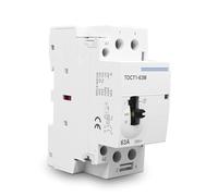 TOCT1-63M 2P 63A 220V/230V 50/60Hz Contacteur modulaire domestique CA sur rail DIN avec interrupteur de commande manuel 2NO ou 1NO 1NC ou 2NC(2NC)