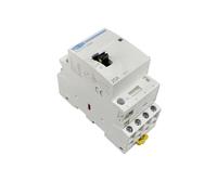 TOCT1 Contacteur modulaire 4P 25 A 220 V/230 V 50/60 Hz sur rail DIN avec interrupteur de commande manuel 4NO ou 2NO 2NC ou 4NC (4NO)