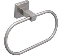 TocTen Anneau porte-serviette - Épais SUS304 en acier inoxydable SUS304 pour salle de bain - Support mural ovale unique pour salle de bain et cuisine (nickel brossé)