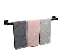 TocTen Lot de 30 Porte-Serviettes de Bain - Fond carré épais en Acier Inoxydable SUS304 pour Salle de Bain, Accessoires de Salle de Bain, Porte-Serviettes, Montage Mural Robuste, Noir