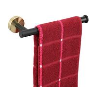 TocTen Porte-serviettes/anneau porte-serviette - Barre épaisse en acier inoxydable SUS304 pour salle de bain, 22,9 cm, robuste (noir doré)