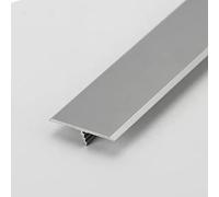 TOCTUS Bande De Transition en Aluminium, Bande De Seuil De Porte, Forme en T, pour Bois À Carrelage, Vinyle, Baguette De Protection Séparateur Plat Plancher, Largeur 1,5/2/3,3/4cm (Color : Iron Grey