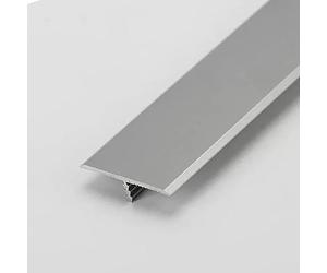 TOCTUS Bande De Transition en Aluminium, Bande De Seuil De Porte, Forme en T, pour Bois À Carrelage, Vinyle, Baguette De Protection Séparateur Plat Plancher, Largeur 1,5/2/3,3/4cm (Color : Iron Grey
