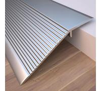 TOCTUS Bande de Transition en métal pour Bois à carrelage, Profilé de Transition de seuil de Porte, Réducteur De Sol antidérapante, Rampe D'entrée (Size : L 90cm H 4cm)