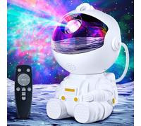 TOCVEOE Astronaute Projecteur Ciel Etoile Galaxie Veilleuse Enfant Chambre Galaxy 8 Nébuleuse 2 Étoile 2 Minuteries Luminosité et Vitesse Réglable Télécommande Intelligente Rotative à 360° pour Fête
