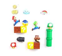 TOCYORIC 17 Pcs Mario Fridge Magnets Set, Refrigerator Magnets, Office Magnets/Calendar Magnet/Whiteboard Magnets/Mario Decorative Refrigerator Magnets Kitchen Kit