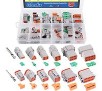 TOCYORIC Glarks 152Pcs 2 3 4 6 8 12 Pin Way Sealed Gray Male and Female Auto Waterproof Electrical Wire Connector Plug 22-16AWG Connector for Motorcycle, Scooter, Car, Truck, Boats