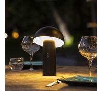 Tod - Lampe De Table Sans Fil - Acier - Noir