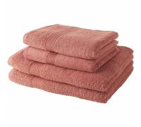 Today Lot de 2 serviettes de bain 50x100 + 2 draps de bain 70x130 Terracotta 100% coton 450 GSM