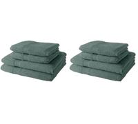 TODAY 2 Serviettes de Bain 50x90 + 2 Draps de Bain 70x130 cm 100% Coton - Celadon (Lot de 2)