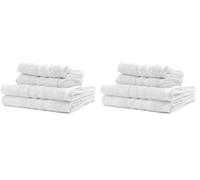 TODAY 2 Serviettes de Bain 50x90 + 2 Draps de Bain 70x130 cm 100% Coton - Craie (Lot de 2)