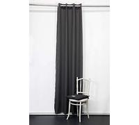 Today 257308 Rideau à œillets Polyester Canon de fusil/Gris Anthracite 140 x 260 cm