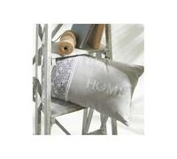 TODAY Coussin Rectangle en Coton Bicolore Capucine avec Broderie - Gris- 30 X 50 Cm