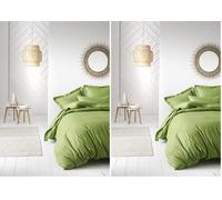 Today Drap Housse Vert Bambou 90 x 190 cm (Lot de 2)