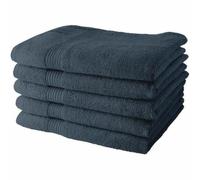 Today Ensemble de serviettes 5 pièces 70 x 130 cm 100% coton Anthracite