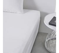 TODAY Essential - Drap Housse 140X190 cm 2 personnes 100% Coton Uni, Craie