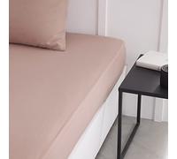 TODAY Essential - Drap Housse 90X190 cm 1 Personne 100% Coton Uni, Rose des Sables