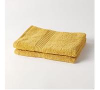 TODAY Essential - Lot de 2 serviettes de toilette 50x90 cm 100% Coton coloris ocre