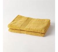 Today – Lot de 2 serviettes de toilette 50x90 cm 100% coton Ocre