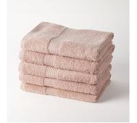 TODAY Essential - Lot de 5 draps de bain 70x130 cm 100% Coton coloris rose