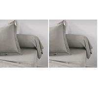 TODAY Essential - Taie de traversin 45X185 cm 100% Coton Uni, Dune (Lot de 2)