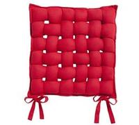 Galette et housse de chaise TODAY - Galette de chaise Tressée - 40 x 40 cm - Rouge pomme d'amour - Tréssée