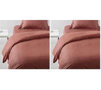 Today Housse de Couette 140X200 1 Personne Coton Terracotta (Lot de 2)