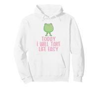 Today I Will Take Life Easy Cute Kawaii Frog Inspiration Sweat à Capuche
