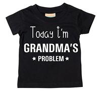 Today I'm Grandma's Problème T-shirt Bébé Tout-petit Enfants disponible en tailles 0-6 Mois pour 14-15 Ans Diverses Couleurs Disponibles - Noir, 5-6 Years