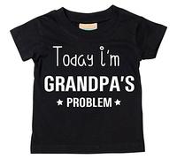 Today I'm Grandpa's Problème T-shirt Bébé Tout-petit Enfants disponible en tailles 0-6 Months pour 14-15 Ans Diverses Couleurs Disponibles - Noir, 7-8 Years