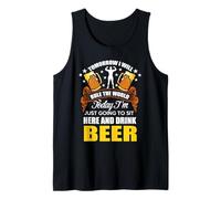 Today Im Just Going to Sit Here and Drink Beer Débardeur