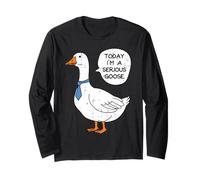 Today Im Serious Goose Cravate drôle de Travail Meme Hommes Femmes Enfant Manche Longue