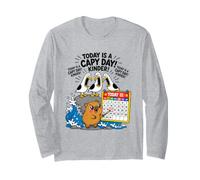 Today is a Capy Day Funny Capybara Pun Seagull Kinder School Manche Longue