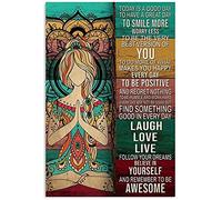 Today is a Good Day Sexy Yoga Girl Plaque en métal, You are Smart Unique, Décoration murale Poster Home Bedroom Kitchen Bar Farm Village Cafe 8x12 Inch