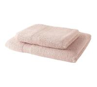 TODAY Lot de 1 Drap de Bain 100% coton 70x130 cm + 1 Serviette de Bain 50x100 cm - Rose des sables