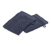 Today - Lot de 2 gants de toilette - 100% coton BIO - Bleu navy Bleu G