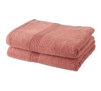 Today Serviettes de bain - Lot de 2 - 100% coton - 50 x 100 cm - Terracotta