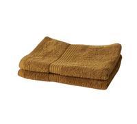 TODAY Lot de 2 Serviettes de Toilette 50x90 cm 100% Coton Bronze