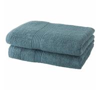Today Serviette de bain Essential 100% coton paon 50 x 90 cm - Lot de 2